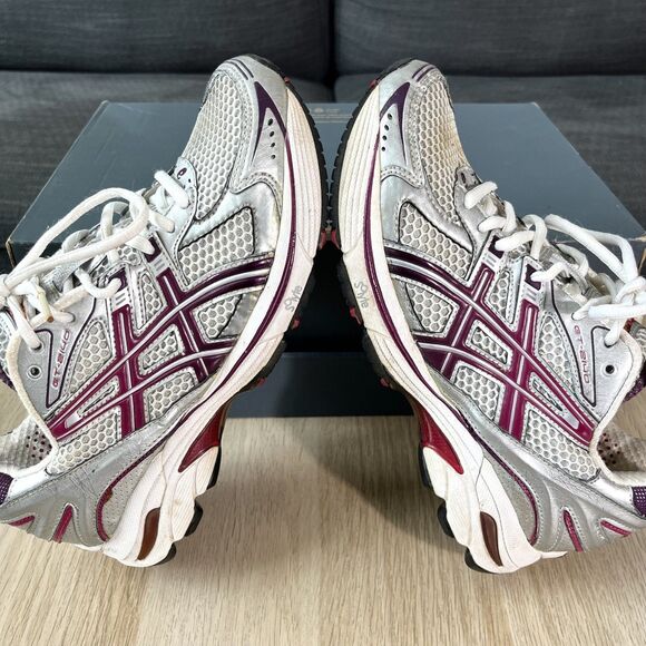 Asics GT-2140 Y2K Retro White Purple Silver Running Shoe Sneaker Womens Size 7.5 - Picture 8 of 13